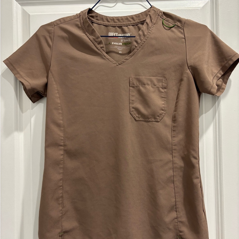 Grey's Anatomy Brown Scrub Top